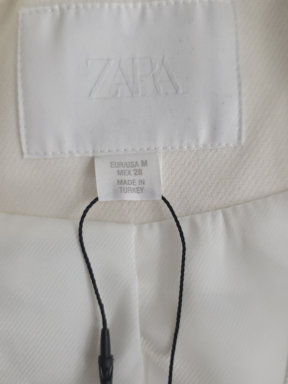 ZARA NWT White Cropped Jacket Minimalist Structured Blazer Chic - Picture 9 of 11